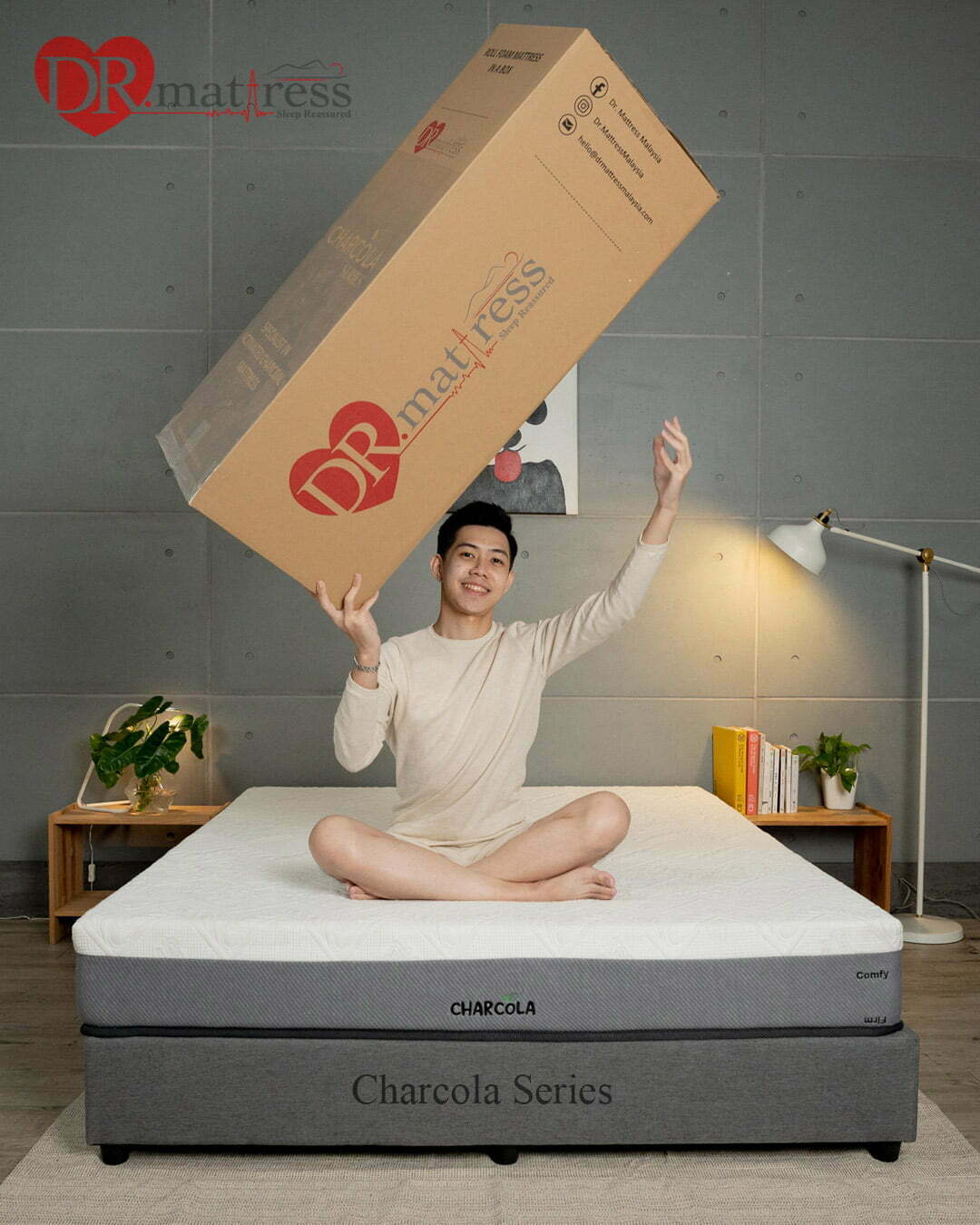 Activated Charcoal Rolled Foam Super Single Mattress Dr. Mattress Malaysia